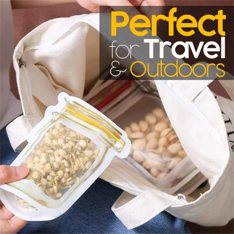 Reusable Mason Bottle Ziplock Bag