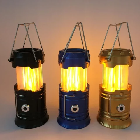 Portable Outdoor LED Flame Lantern Flashlight