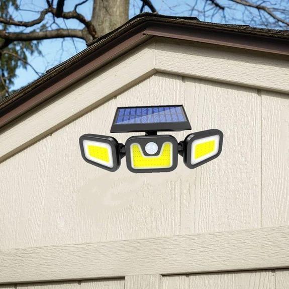 100COB Solar 3 Heads Rotatable Outdoor Lamp Light