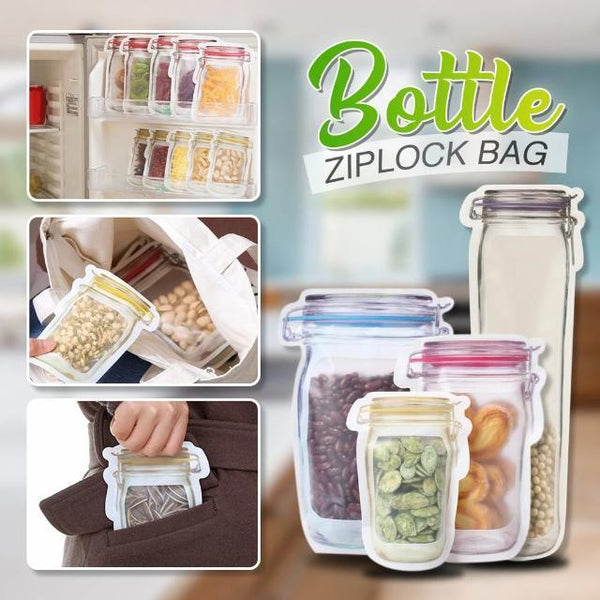 Reusable Mason Bottle Ziplock Bag
