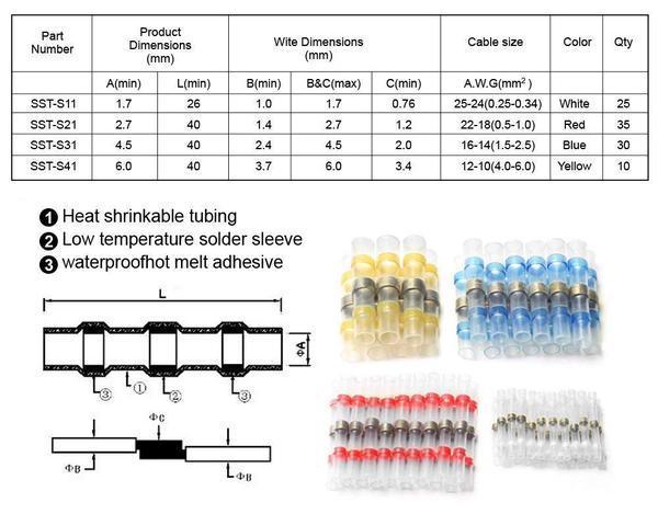 Waterproof Solder Wire Connectors